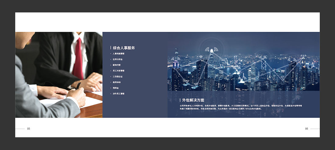 北京萬古人力資源公司宣傳冊，精裝畫冊設(shè)計-5