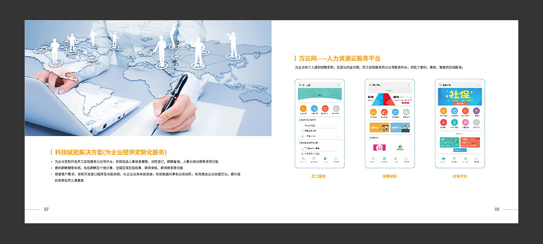北京萬古人力資源公司宣傳冊，精裝畫冊設(shè)計-6